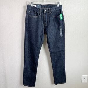 New Gap Slim Gapflex Jeans Men's 30x32 Mid Rise Dark Wash Stretch Straight Leg